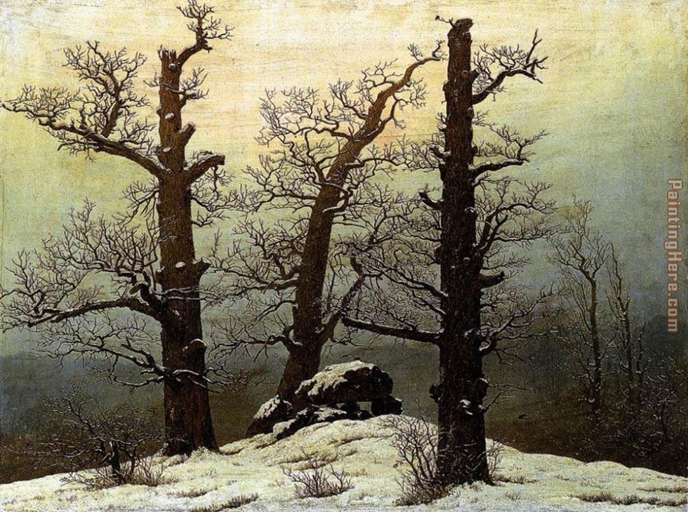 Dolmen in the Snow painting - Caspar David Friedrich Dolmen in the Snow art painting